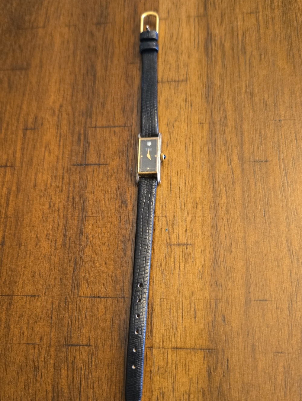 Vintage (1990s) Pulsar Quartz Watch Gold-Tone Rectangular Watch